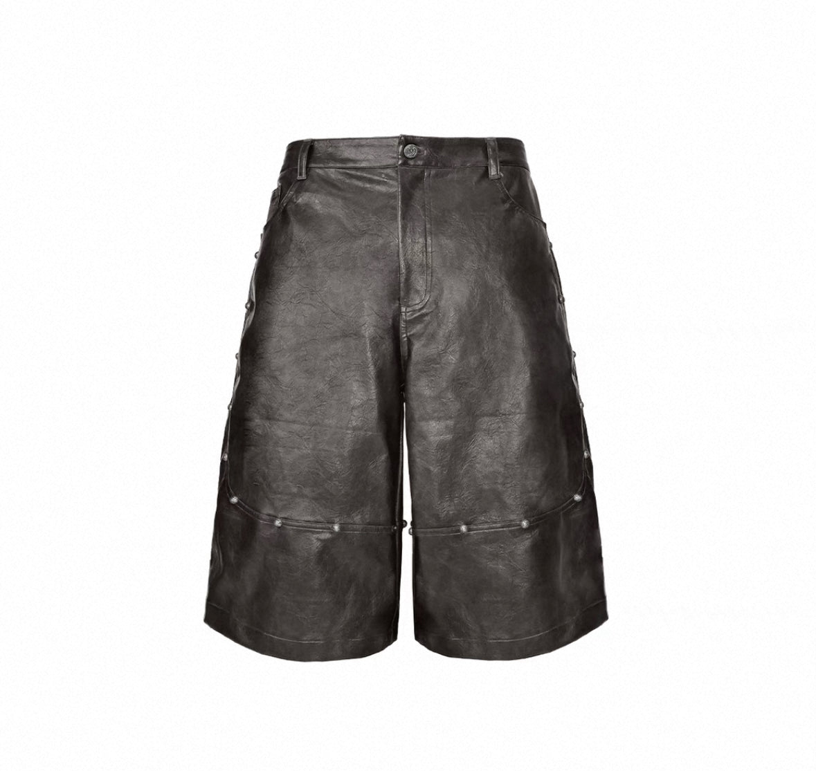 LOSECONTROLEDGE PU  Leather Half Pants