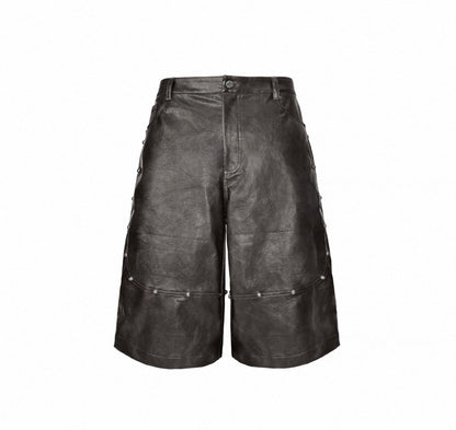 LOSECONTROLEDGE PU  Leather Half Pants