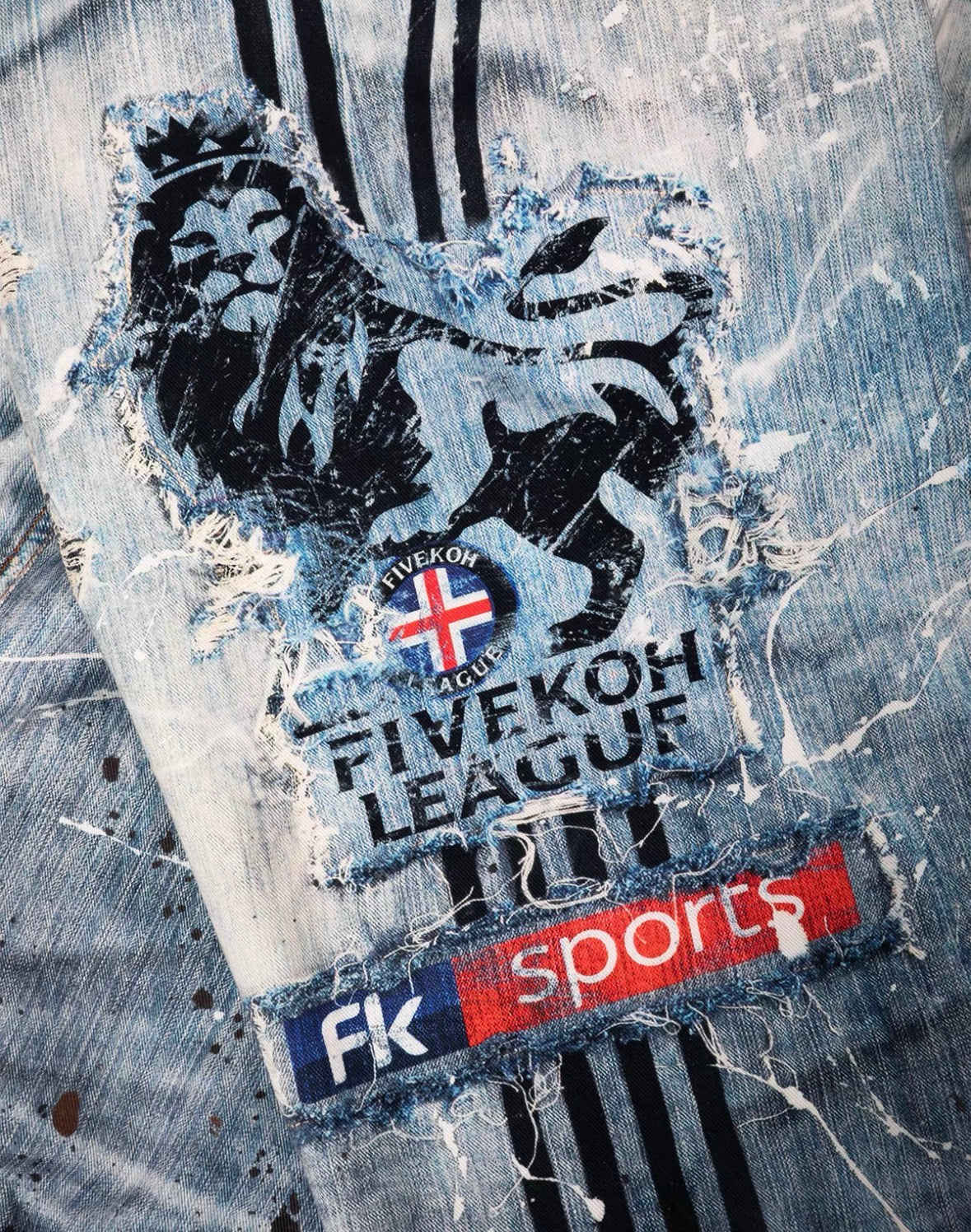 FIVEKOH Double Waist Denim Pants