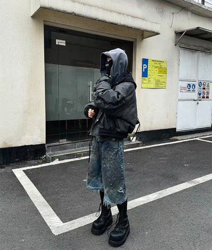 POP PROJECT Grunge Half Pants