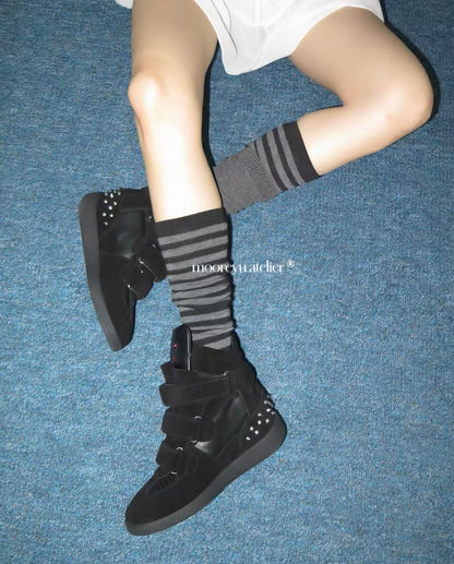 Studded Platform Sneakers