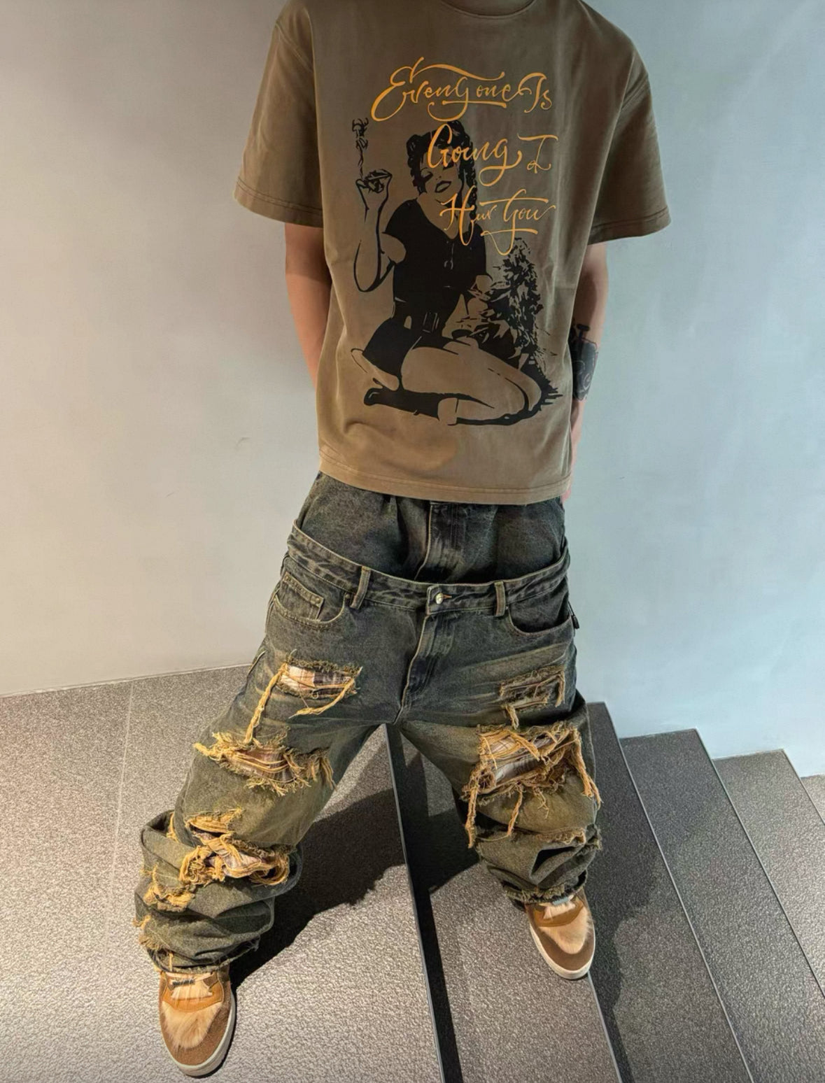 THEWET Double Waist Pants