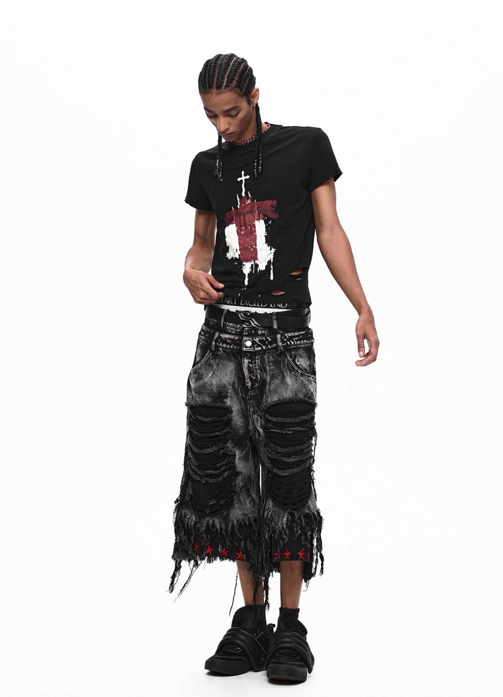 STARTEXCEEDEND Destroy Half Pants