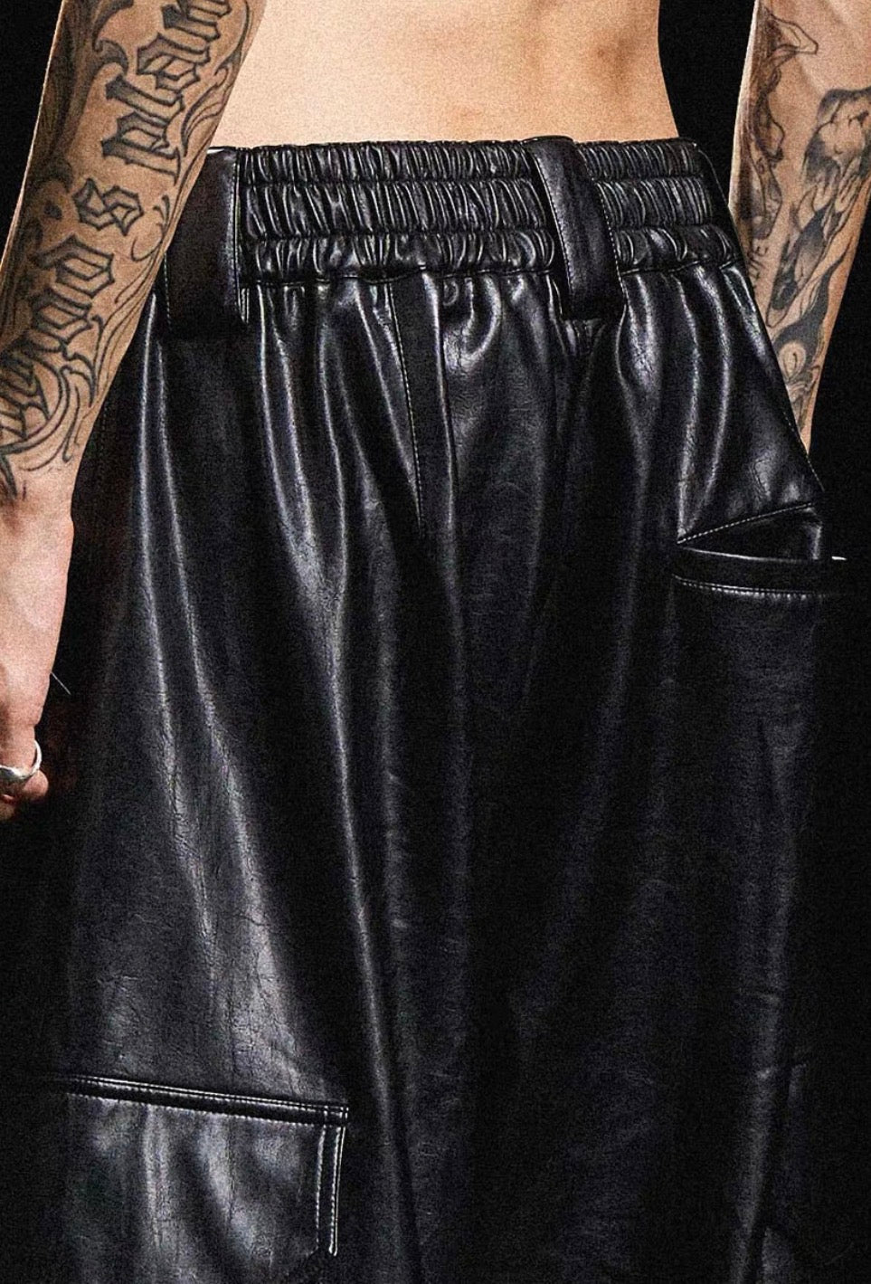 RELABEL PU leather Black Pants
