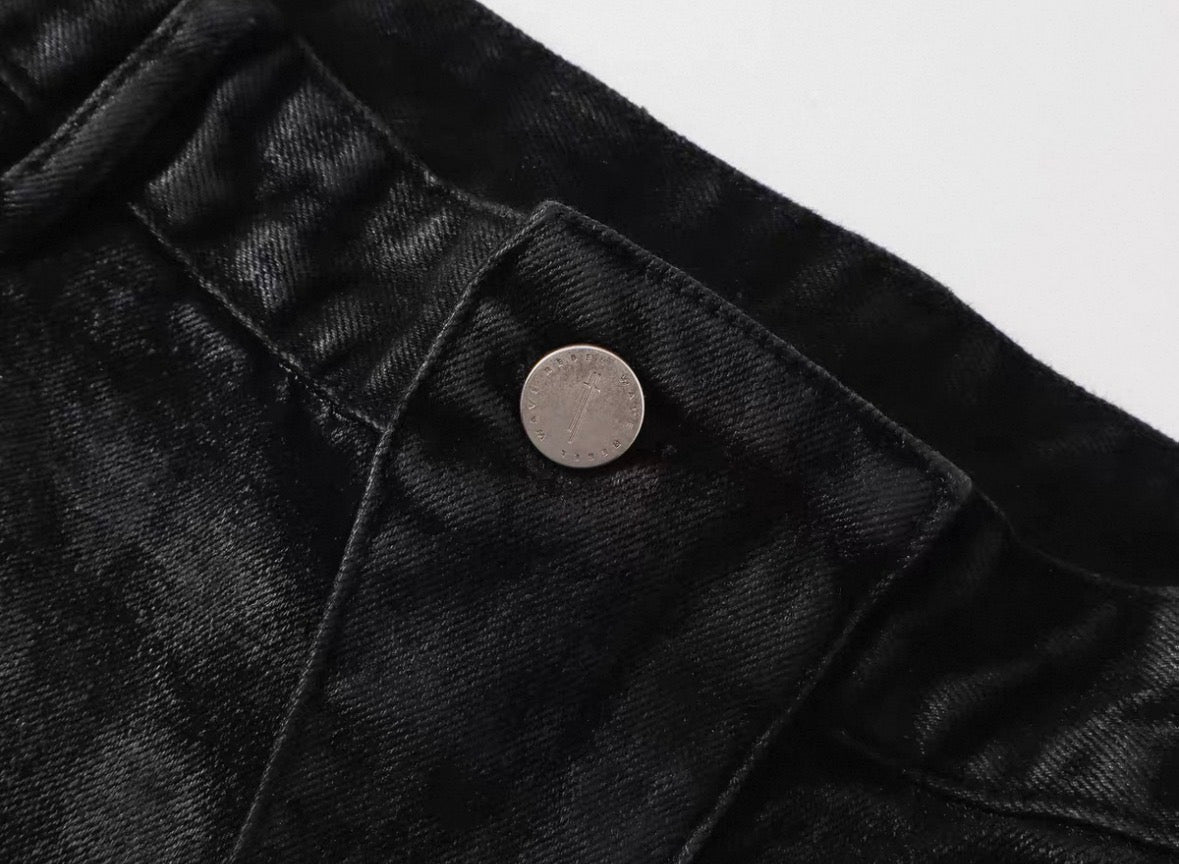 REBELWAVE Studs denim flare pants
