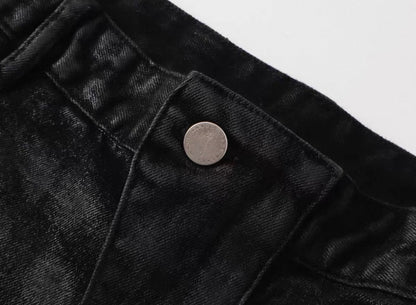 REBELWAVE Studs denim flare pants