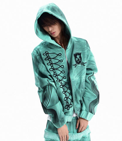 Oversized Track Jacket & Wide-Leg Pants Set
