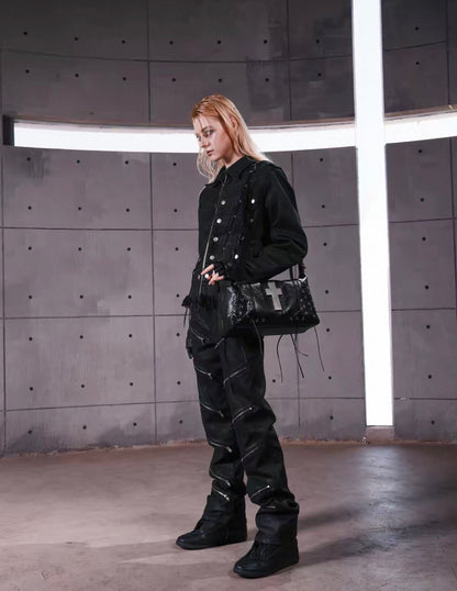 REBELWAVE PU Lether Cross Bag