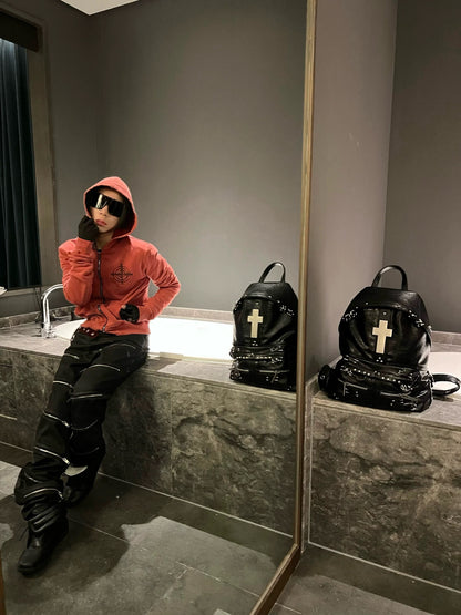 REBEL WAVE PU Lether Cross Back Pack