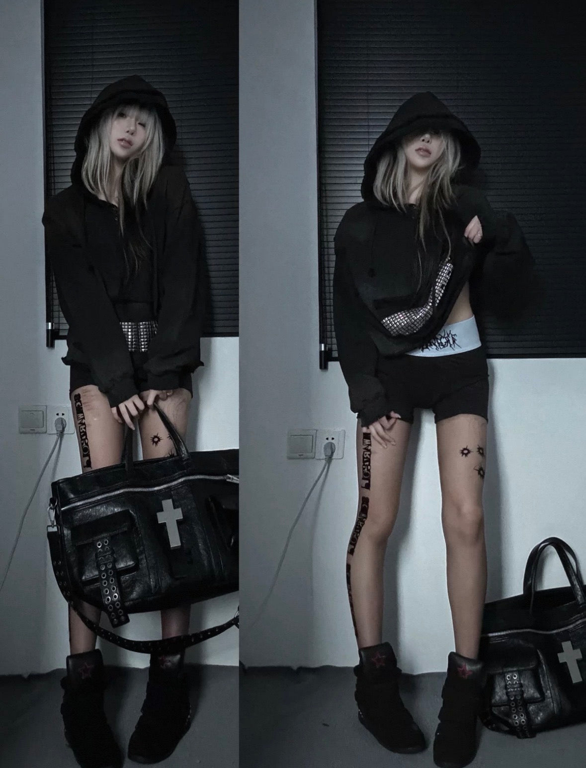 GOJOYJINNI Studs Crush Hoodie