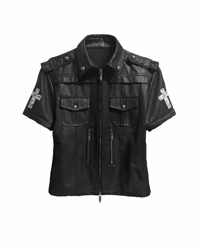 Convertible Waxed Cross Jacket