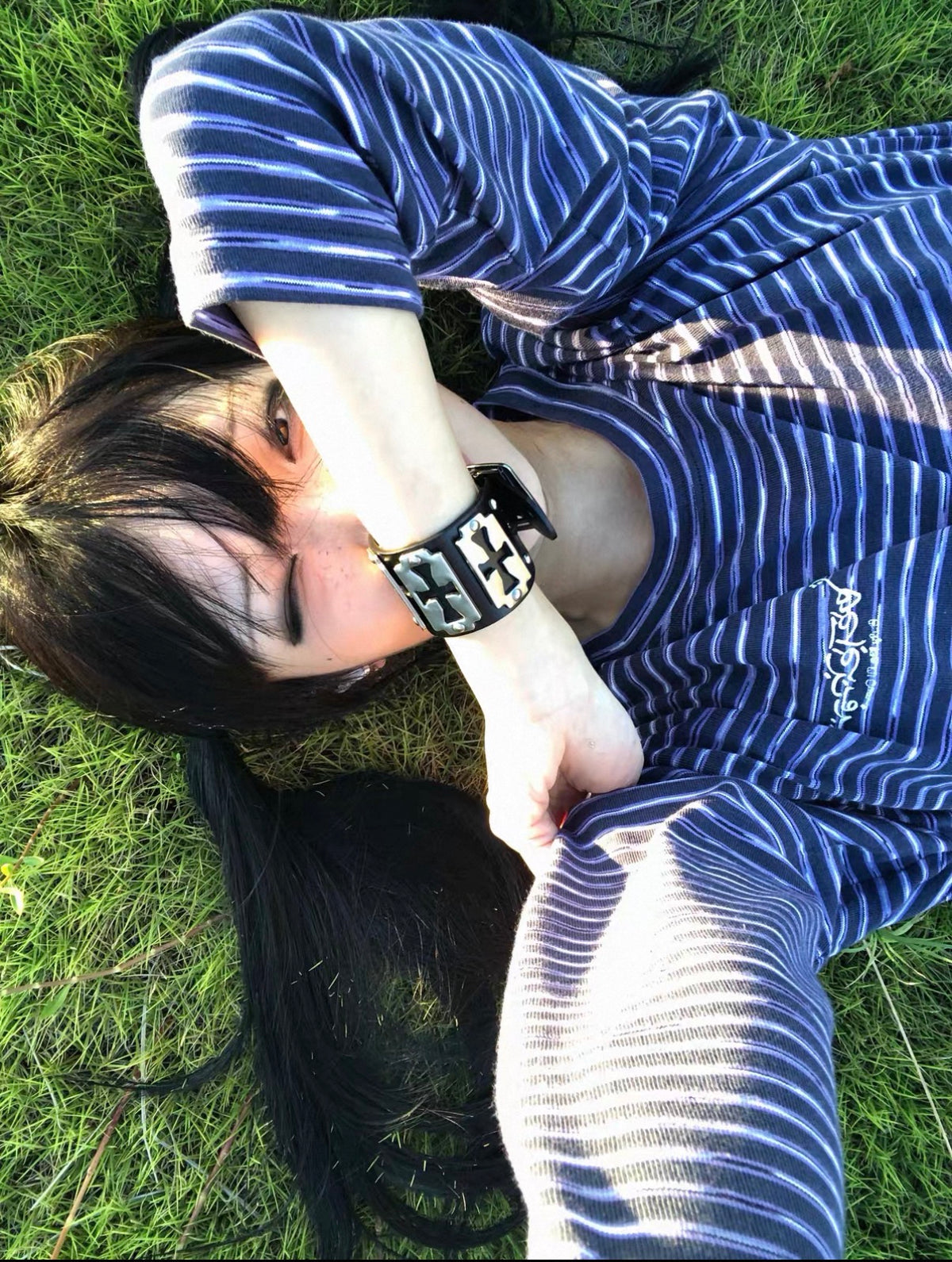 Cross Blade Leather Bracelet