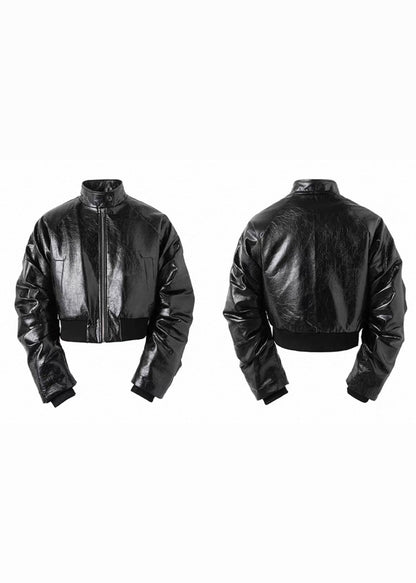 FRKM SCD PU Leather Short Jacket