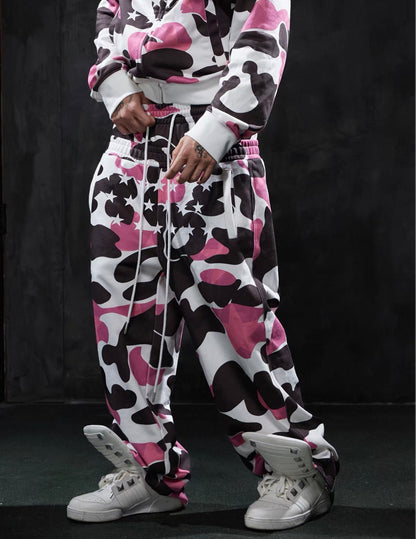 Double Waist Camo Sweat Pants