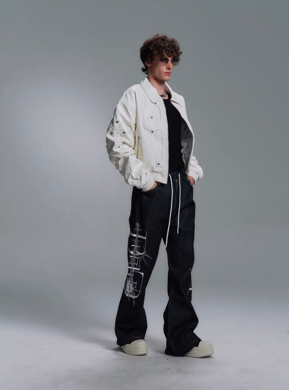 PAIKI PU Leather Bomber Jacket