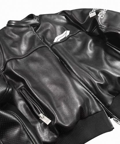 RYE CHASIN F1レーシング レザーボンバージャケット SELFISH