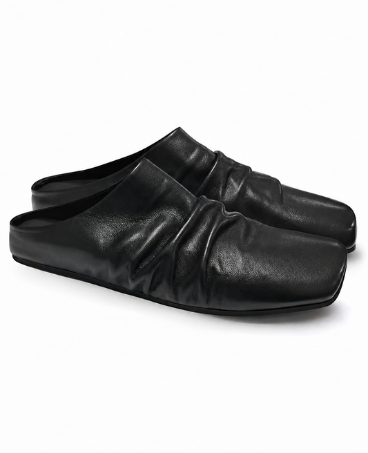 Cowhide Leather Slipper