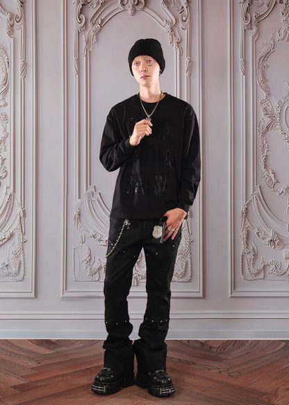 THEWET Studs Flare Pants