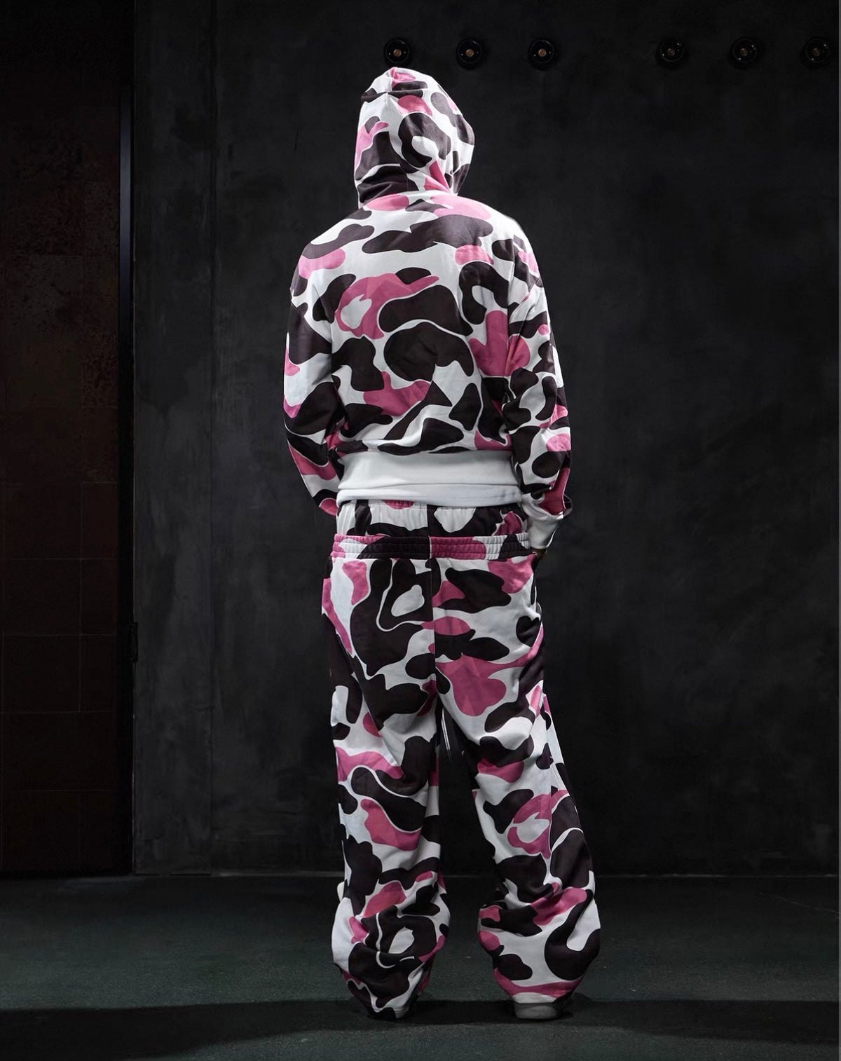 Double Waist Camo Sweat Pants