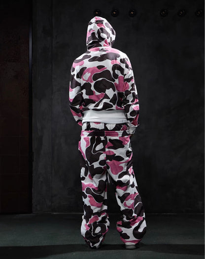 Double Waist Camo Sweat Pants