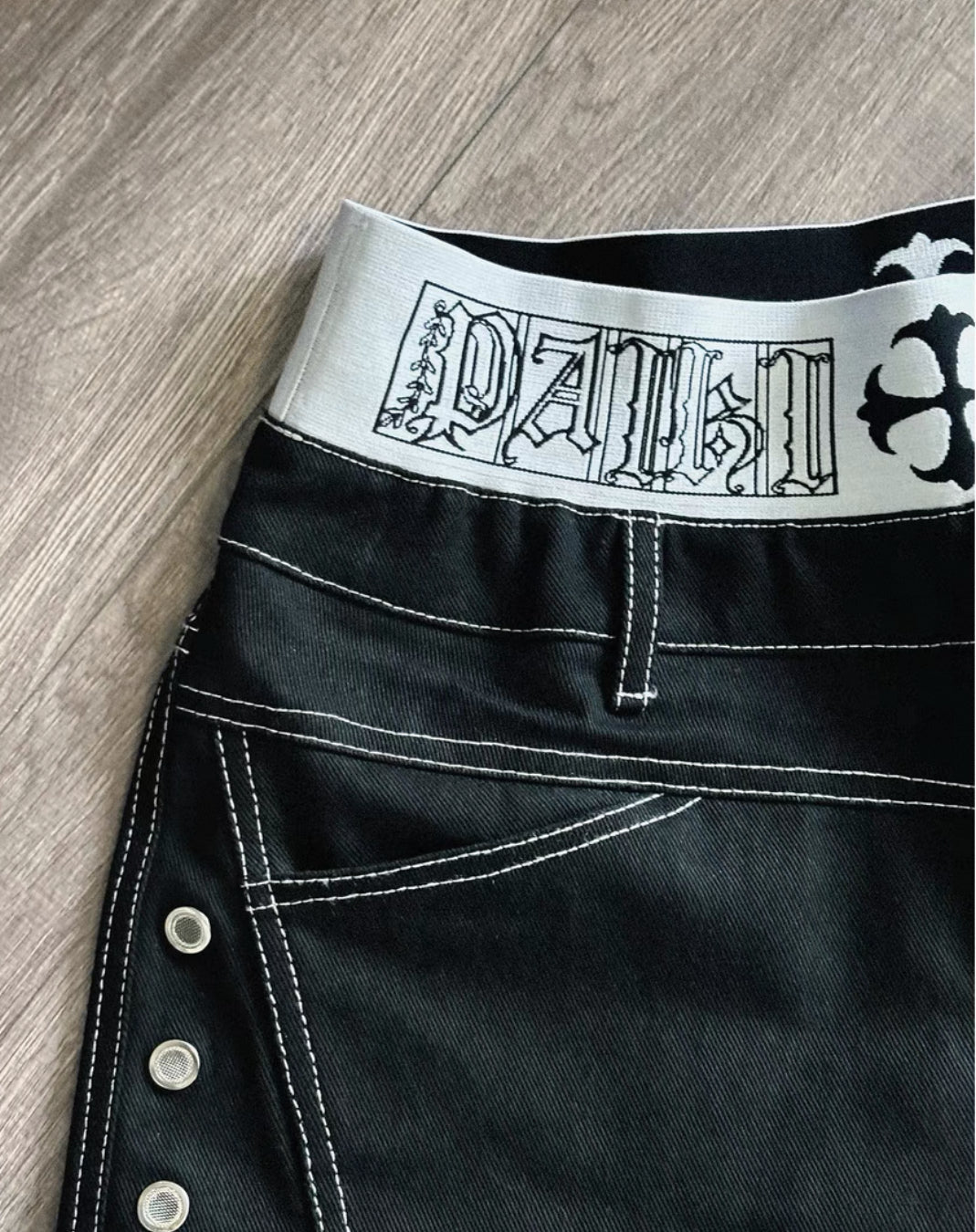 PAIKI Double Waist Half Pants