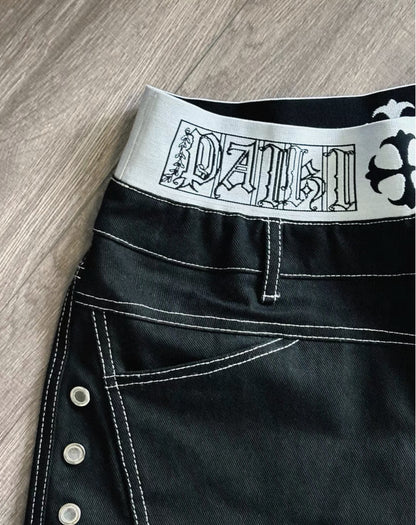 PAIKI Double Waist Half Pants