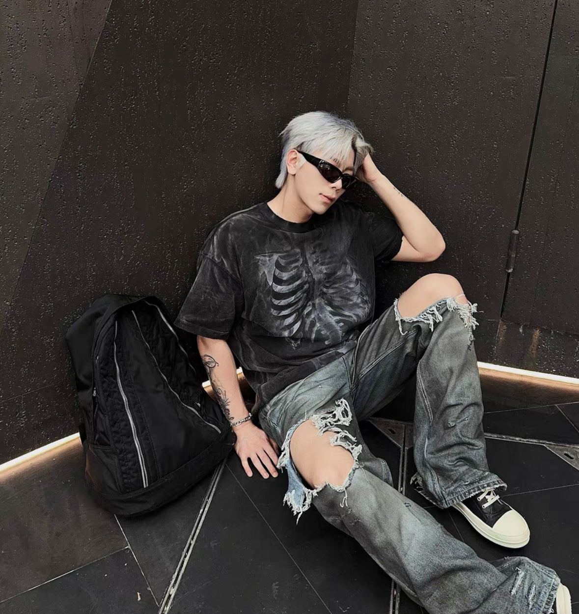 NIHILISH Skeleton Shirt