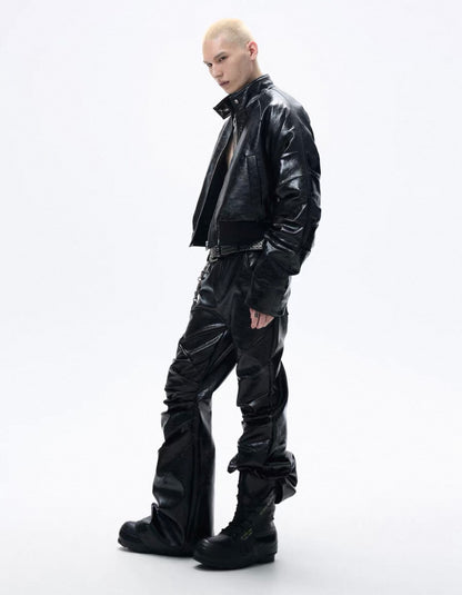 FRKM SCD PU Leather Short Jacket