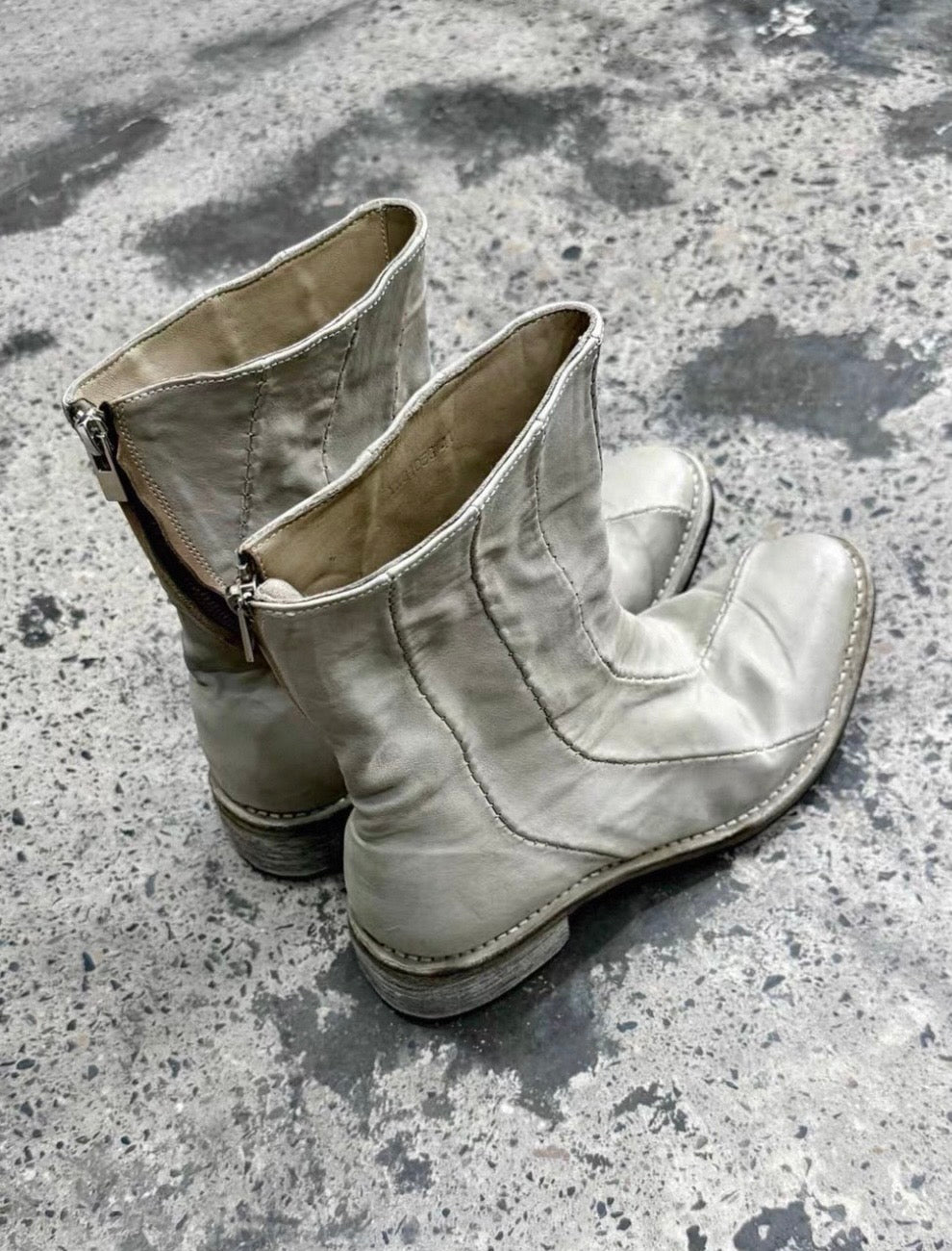 Vintage Leather Engineer Boots
