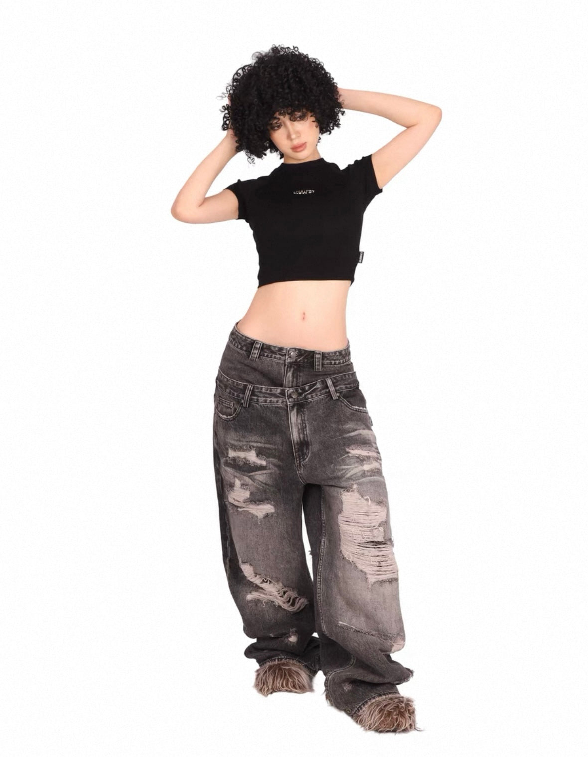 THEWET Double Waist Pants