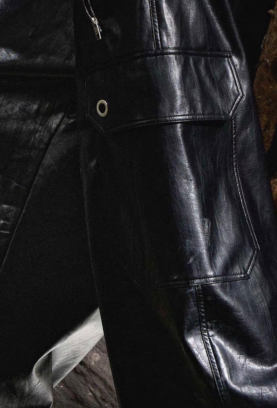 RELABEL PU leather Black Pants