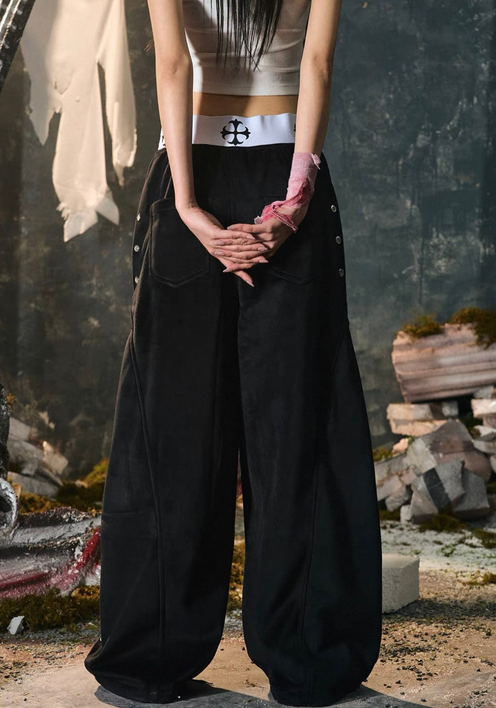 PAIKI Double Waist Pants