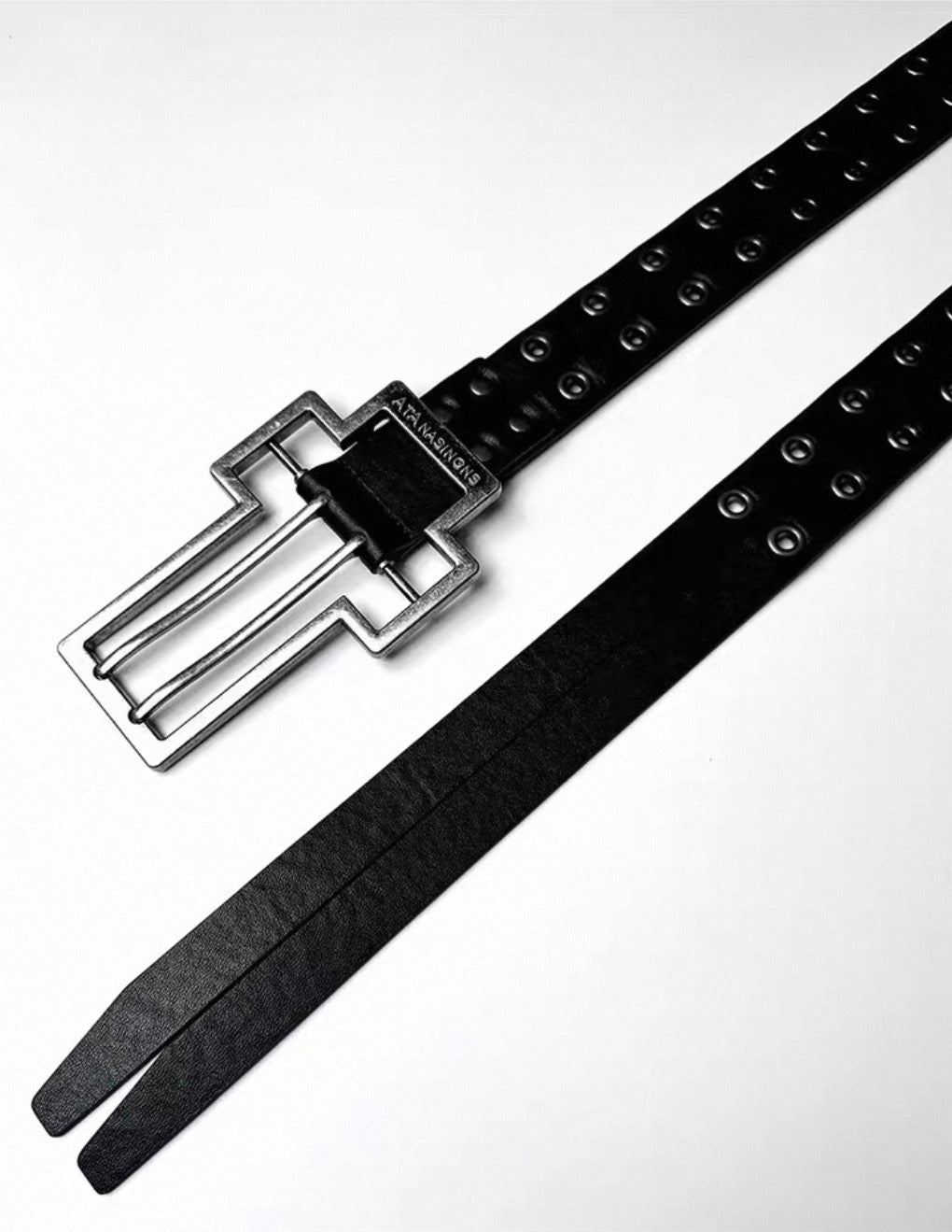 ATANOTHINGNESS クロスバックル レザーベルト SELFISH