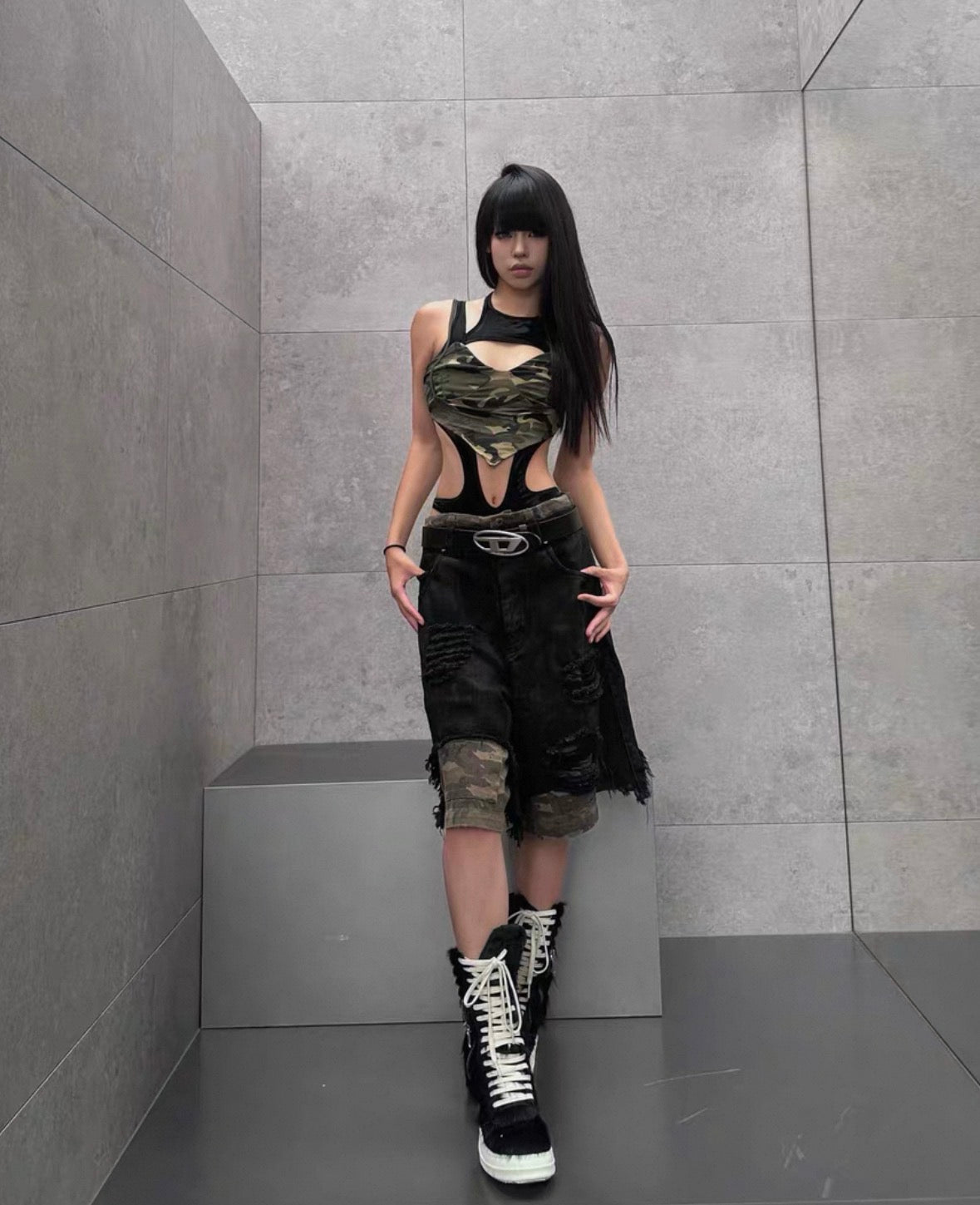 UNDERWATE Camo half pants