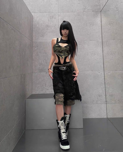 UNDERWATE Camo half pants