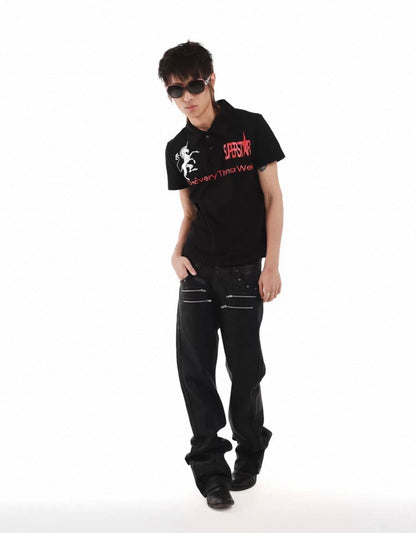 DETW Lettering polo shirt