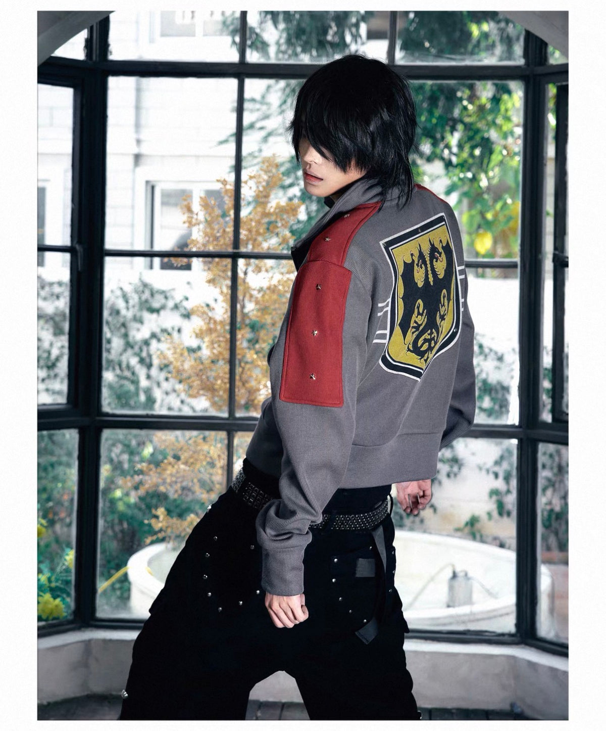 Star Knight Stand Collar Fleece Zip-Up Sweatshirt Jacket