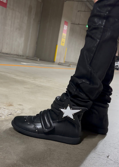 Studded Leather Platform Sneakers