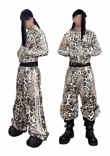 RYE CHASIN Leopard Wide Line Pants