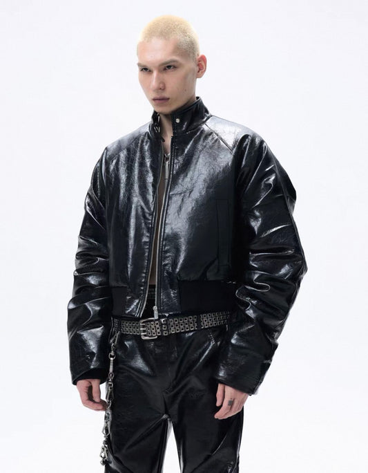 FRKM SCD PU Leather Short Jacket