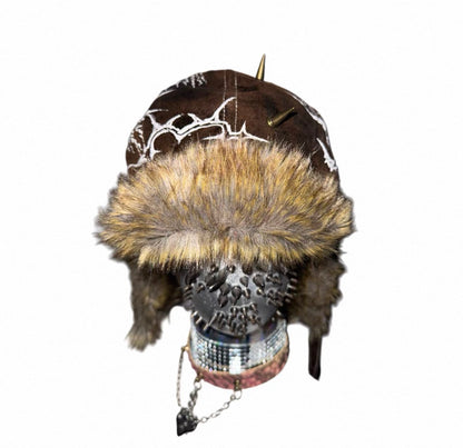 CAROL'S HERE PU Lether Flight Cap