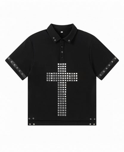 Studs Cross Polo Shirt
