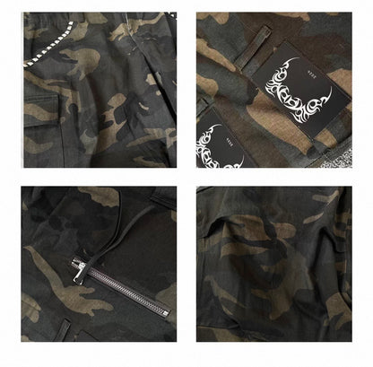 UCAN'TBELIKEME  Camo Double Waist Pants