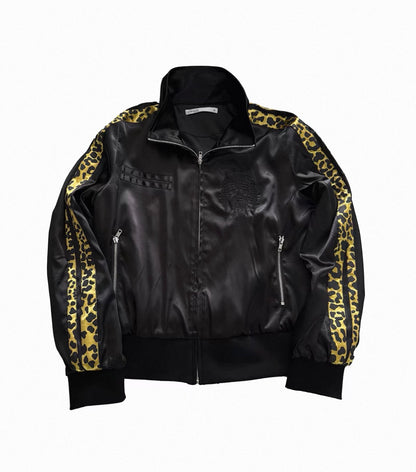 Leopard Print Stand-Collar Jacket