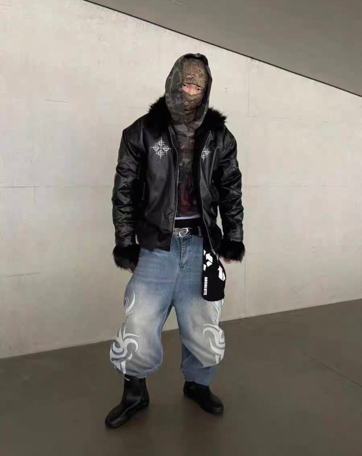 DETW PU Leather Bomber Jacket