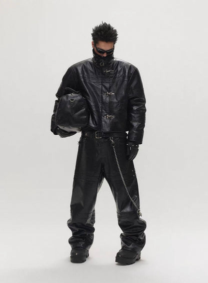 SGWCULT Studs PU leather Pants