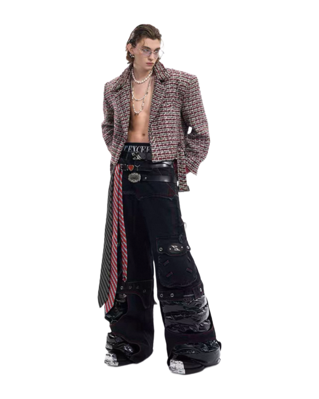 STARTEXCEEDEND Removable Legs Baggy Denim Pants