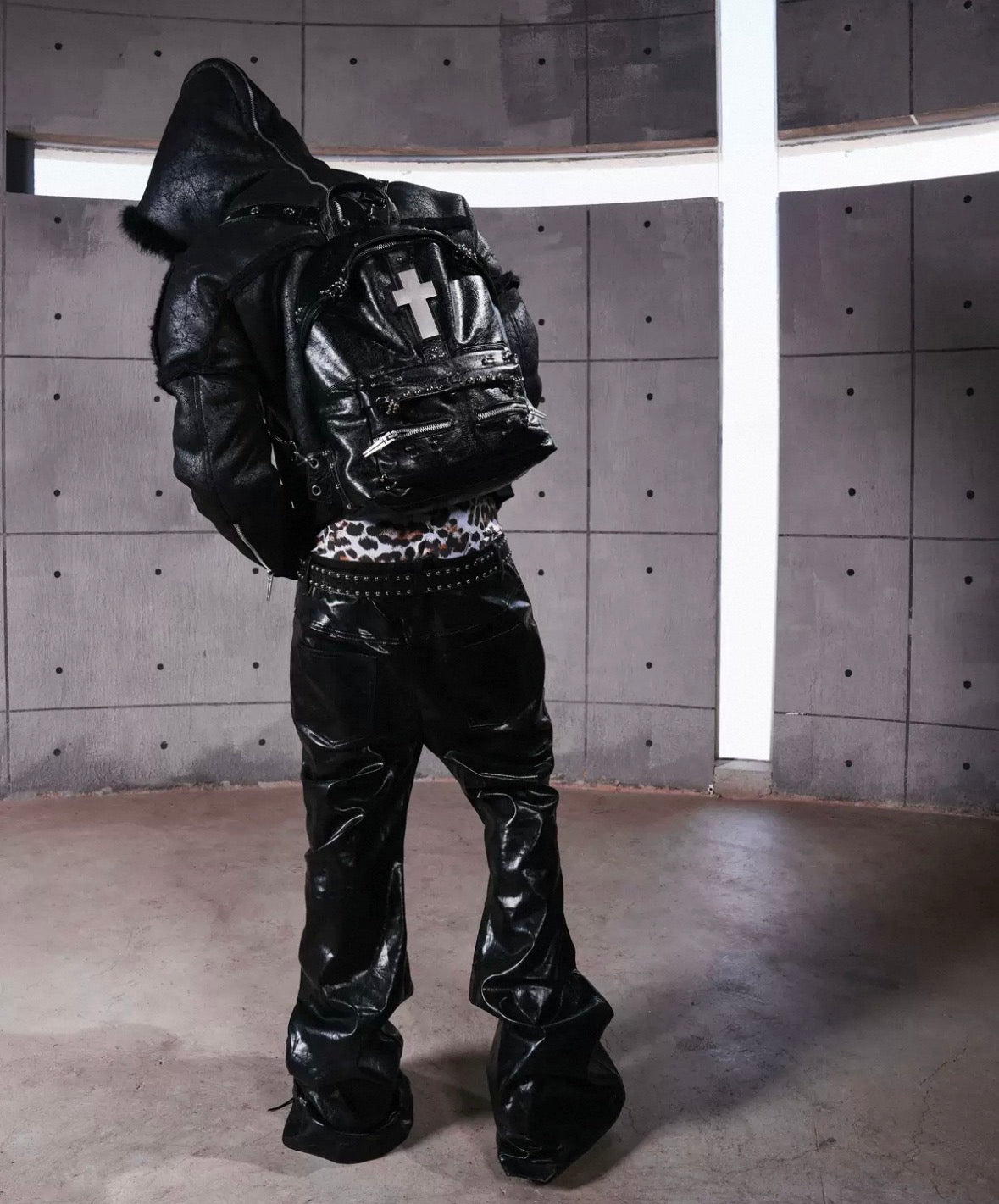 REBEL WAVE PU Lether Cross Back Pack