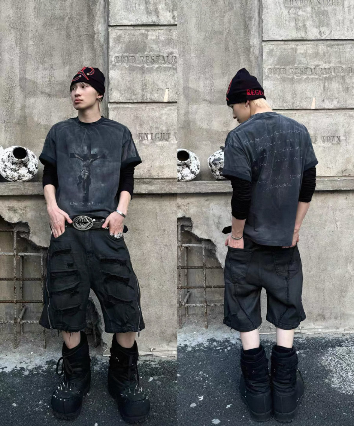 EODUP Zip Half Pants