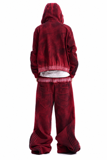 Oversized Track Jacket & Wide-Leg Pants Set